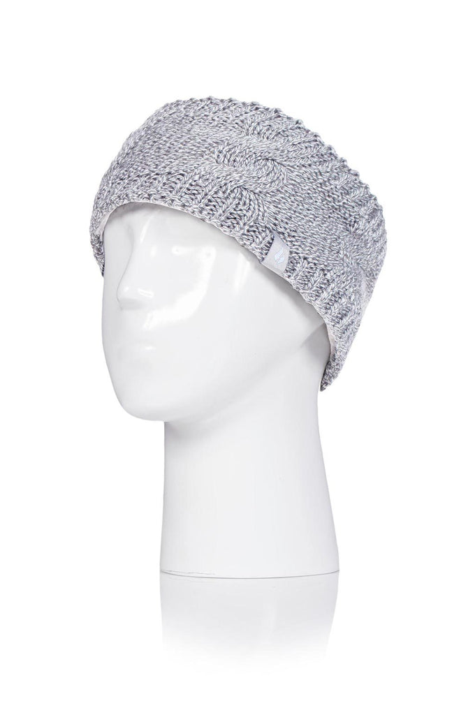 Ziener Women's ILSE Warm Knitted Headband - Fleece Lined, Black Ombre, 56-58cm