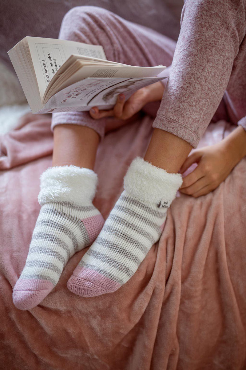 Cozy socks make great gifts!!! • Feather lining and cuffs