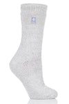Heat Holders Women's Primrose Twist Thermal Crew Sock Light Grey/Cream #color_light grey/cream